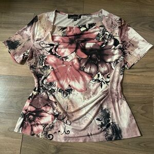 Pink Floral Women's Top